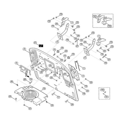 Back Panel for Stihl/ Viking MT 6112.0 ZL Ride on Mowers