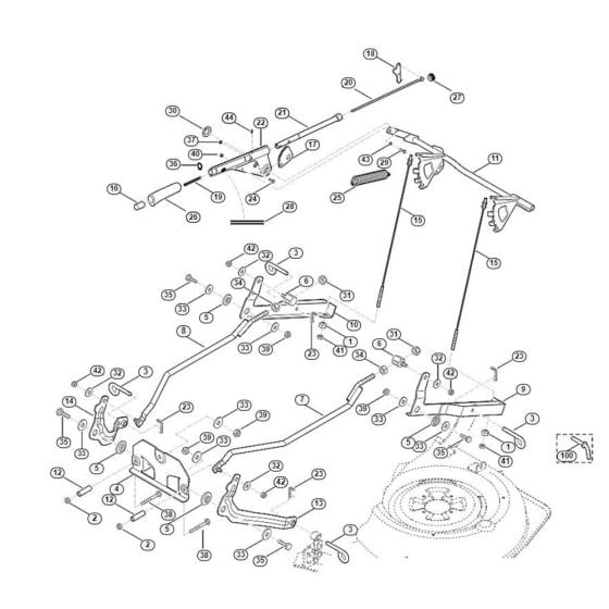 Height Adjustment  for Stihl/ Viking MT 6127.0 KL Ride on Mowers