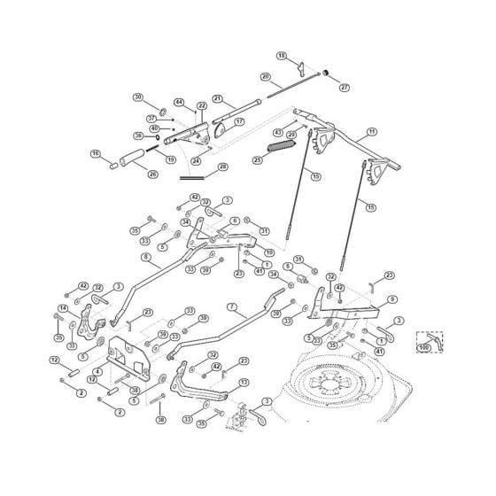 Height Adjustment  for Stihl/ Viking MT 6127.0 ZL Ride on Mowers