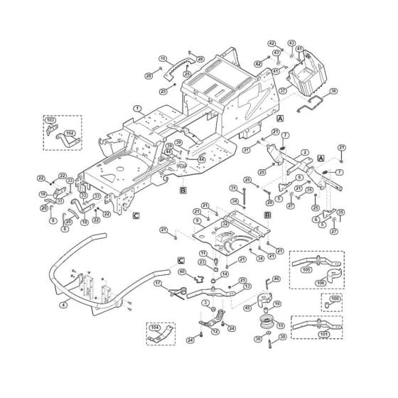 Frame  for Stihl/ Viking MT 6127.1 ZL Ride on Mowers