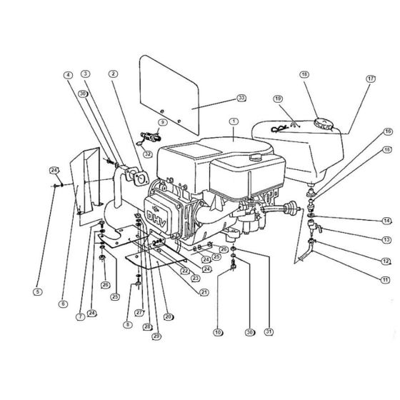 Engine  for Stihl/ Viking MT 640 (1996) Ride on Mowers