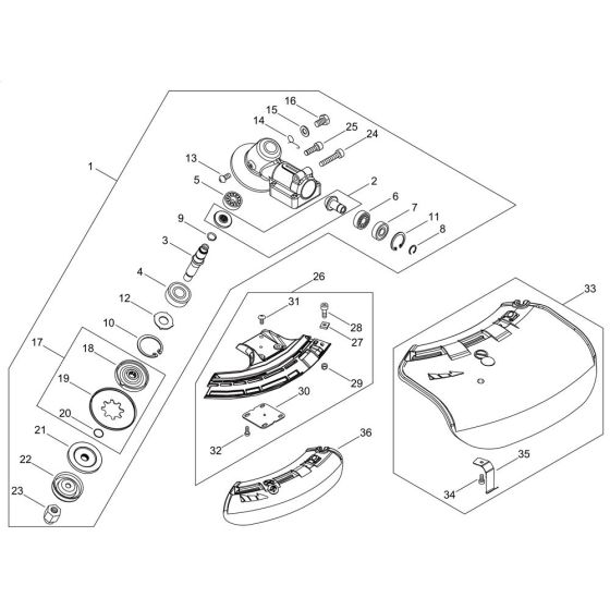 Gear Case, Shield for ECHO MTA-DTB Attachment