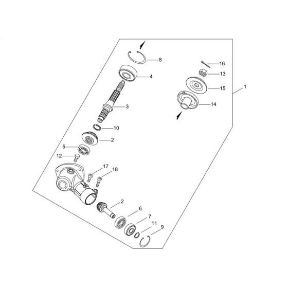 Gear Case for ECHO MTA-LE/E Attachment