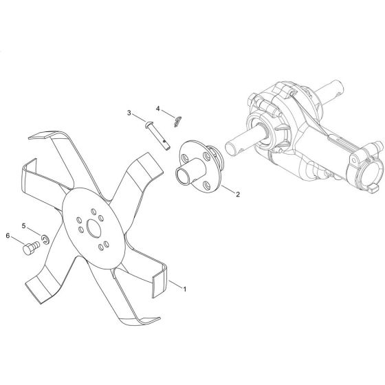 Cultivator Rotor for ECHO MTA-TC Attachment