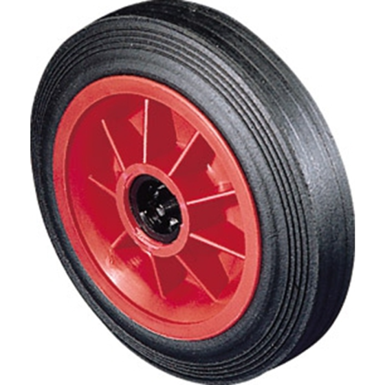 Cushion Rubber Tyre c/w Polypropylene Centre & Roller Bearing Wheel Only