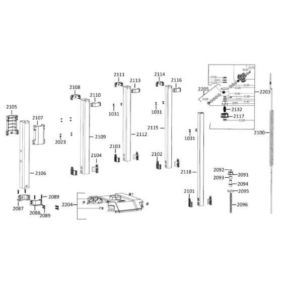 Complete Assembly for Milwaukee MXFTL Tower Light