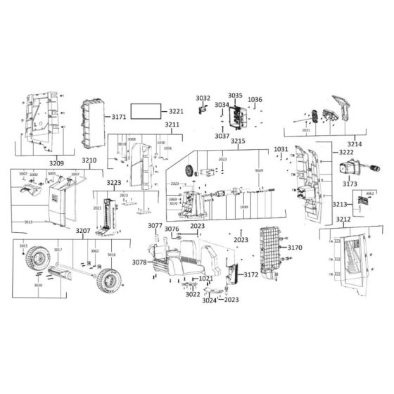 Complete Assembly for Milwaukee MXFTL Tower Light