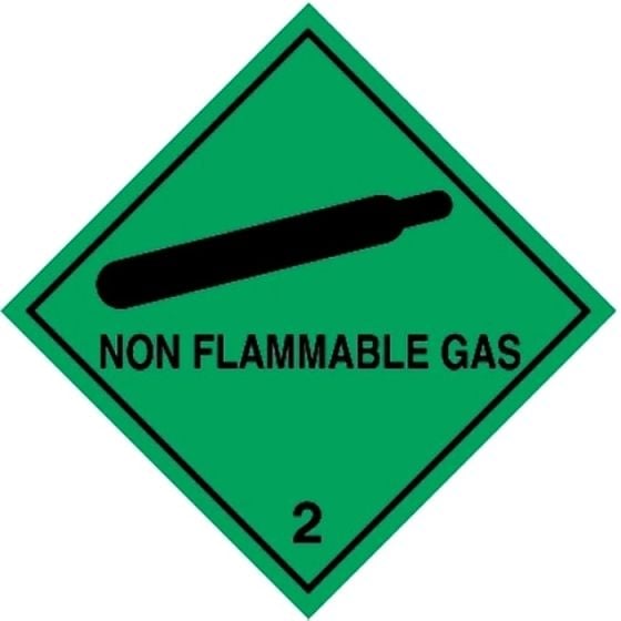 Non Flammable Gas Hazard Warning Diamond Label