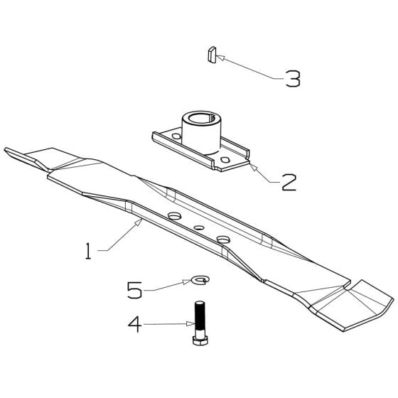 Blade (540mm) Assembly for Morrison Novara 800ST SPV (2012 Dec 467984) Power Drive Mower