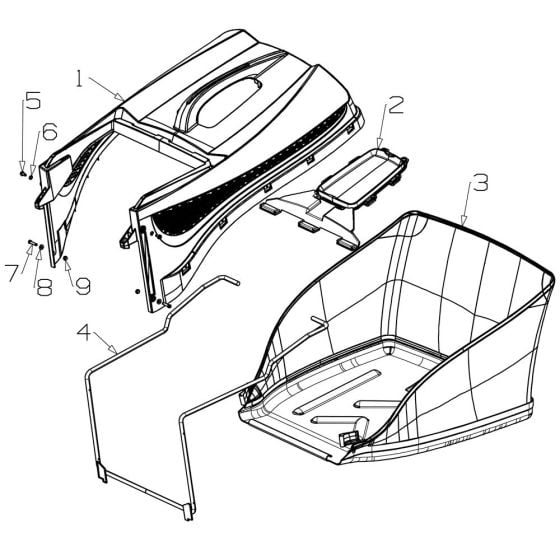 Catcher (21") Assembly for Morrison Novara 800ST SPV (2012 Dec 467984) Power Drive Mower