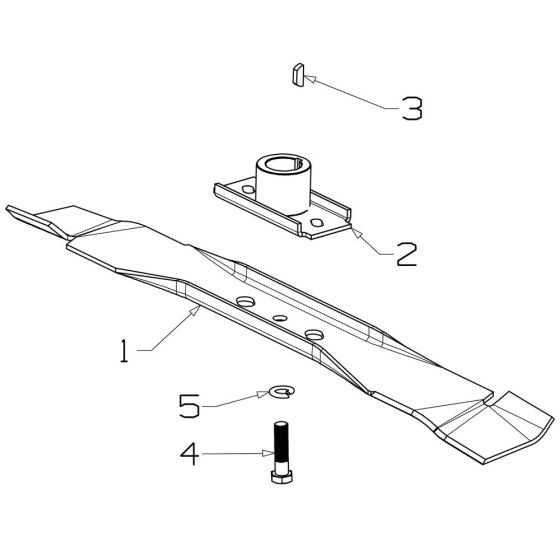 Blade (540mm) Assembly for Morrison Novara 800ST SPV (2014 Dec 478943) Power Drive Mower