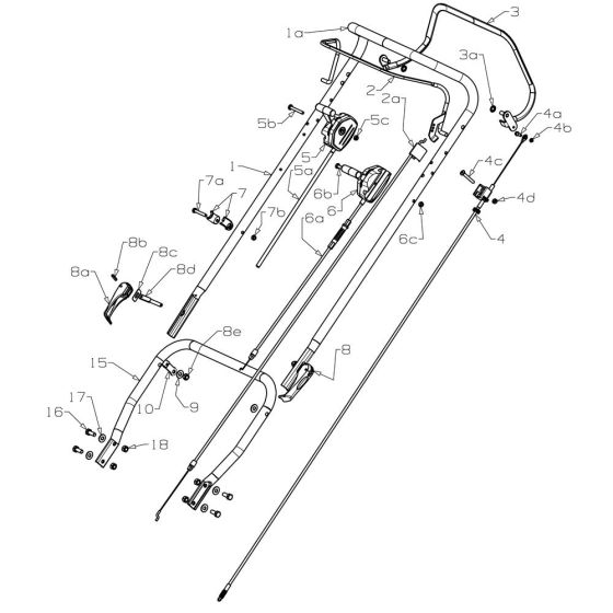 Handle Assembly for Morrison Novara 800ST SPV (2014 Dec 478943) Power Drive Mower