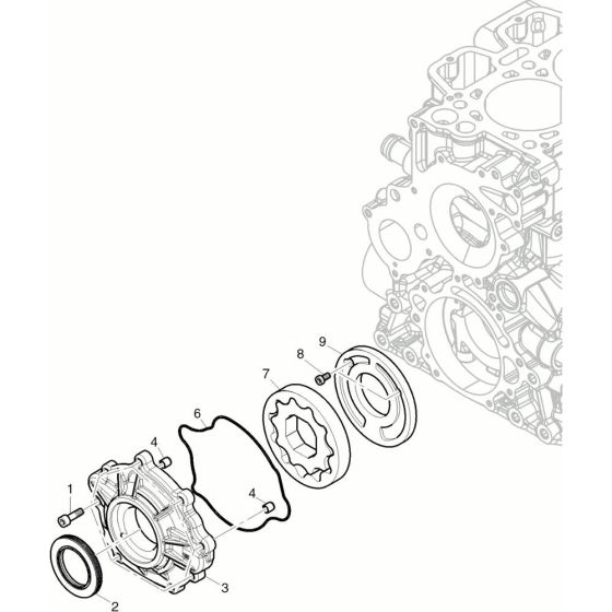 Oil Pump Assembly for HATZ 4H50T.10 Engines