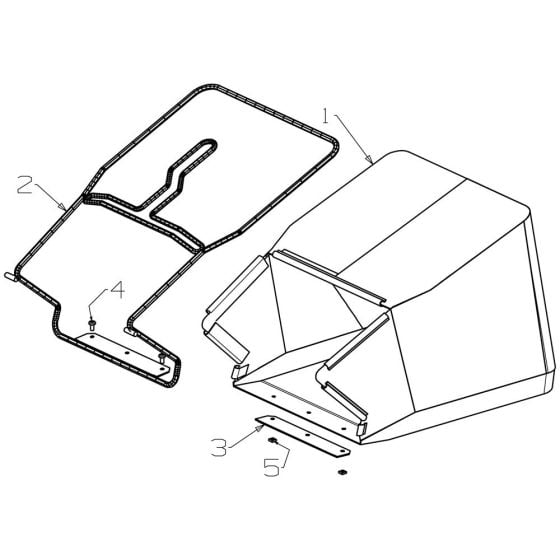 Catcher (18") Assembly for Morrison Oxford 48RS (2015 Dec 457952) Power Drive Mower