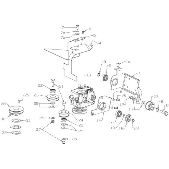 Gearbox Assembly for Morrison Oxford 48RS (2015 Dec 457952) Power Drive Mower