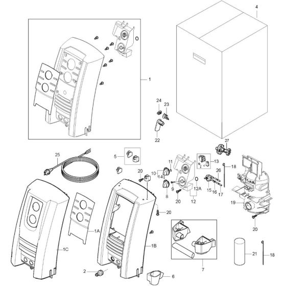 Front Assembly for Nilfisk P 150.2-10 POWER X-TRA Pressure Washer