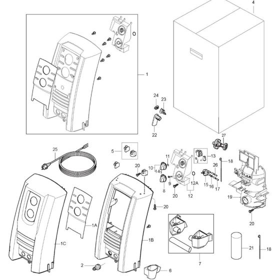 Front Assembly for Nilfisk P 150.2-10 X-TRA Pressure Washer