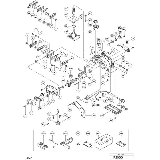 Main Assembly for Hikoki P20SB Electric Planer