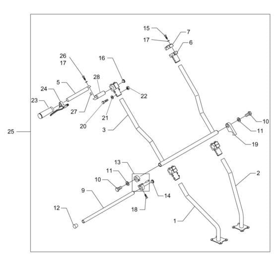 Handle Assembly for Wacker P31A Screed