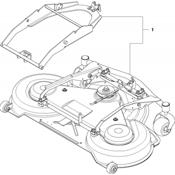 48"/122cm Cutting Deck Assembly-1 for Husqvarna P524 Riders