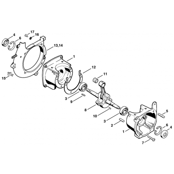 Crankcase Assembly for Stihl P835, P840 Water Pumps