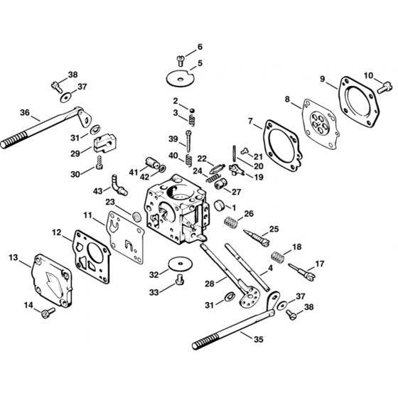 Carburettor HS-268A Assembly for Stihl P835, P840 Water Pumps