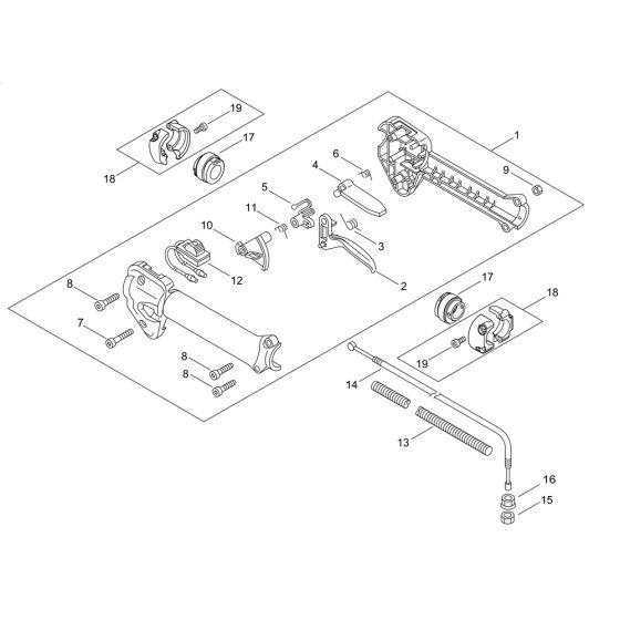 Throttle for ECHO PAS-2620ES Multi-Tool Power Unit