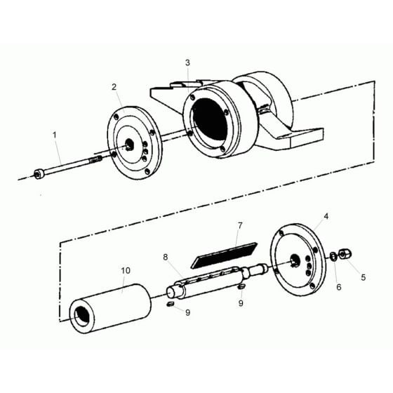 Complete Assembly for Wacker PAR 10/2 Pneumatic Vibrator