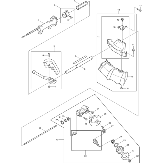 Guard Assembly for Makita DBC260L Brushcutters