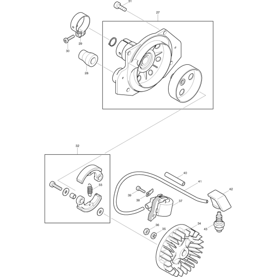 Ignition Assembly for Makita DBC3300 Brushcutters