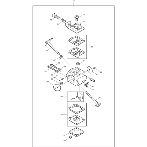 Carburetor Assembly for Makita DBC3110 Brushcutters