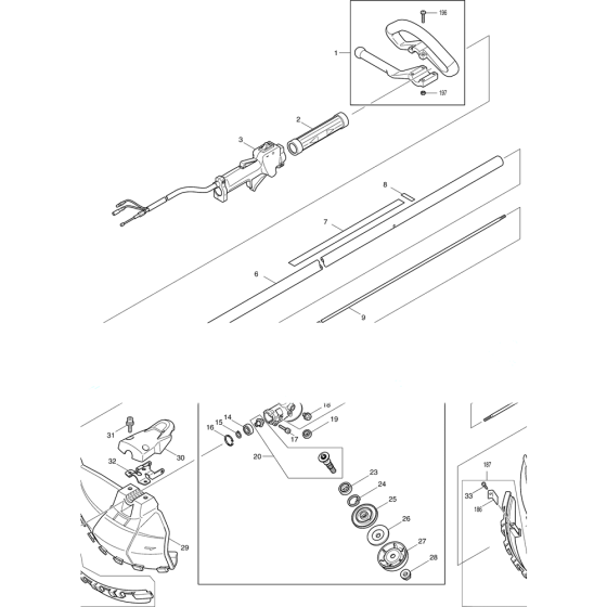 Cover Assembly for Makita EBH253L Brushcutters