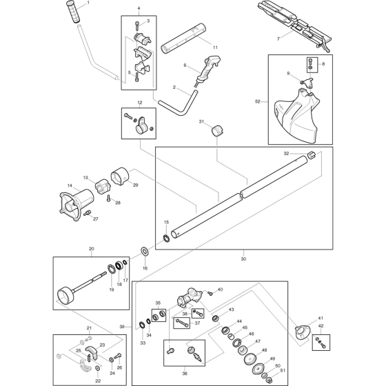 Shaft Assembly for Makita RBC310 Brushcutters