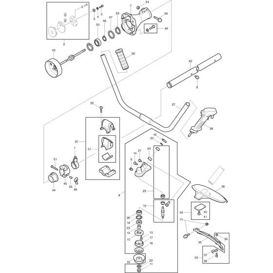 Shaft Assembly for Makita RBC525 Brushcutters