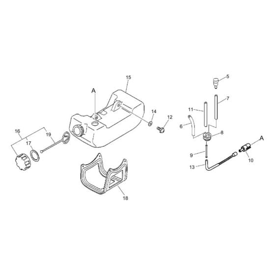 Fuel Tank for ECHO PAS-2400 Multi-Tool Power Unit