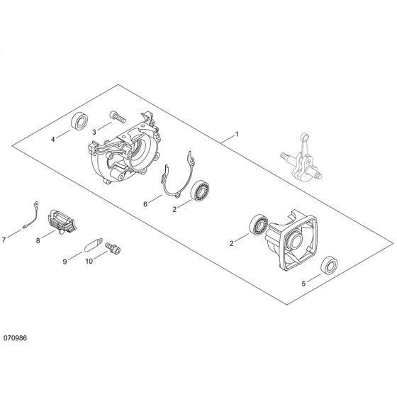 Crankcase for ECHO PAS-265ES Multi-Tool Power Unit