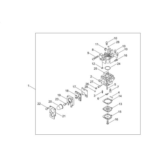 Carburettor for ECHO PAS-265ES Multi-Tool Power Unit