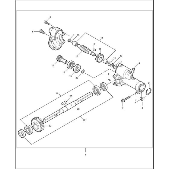 Gear Case for ECHO PAS-PROSWEEP Attachment