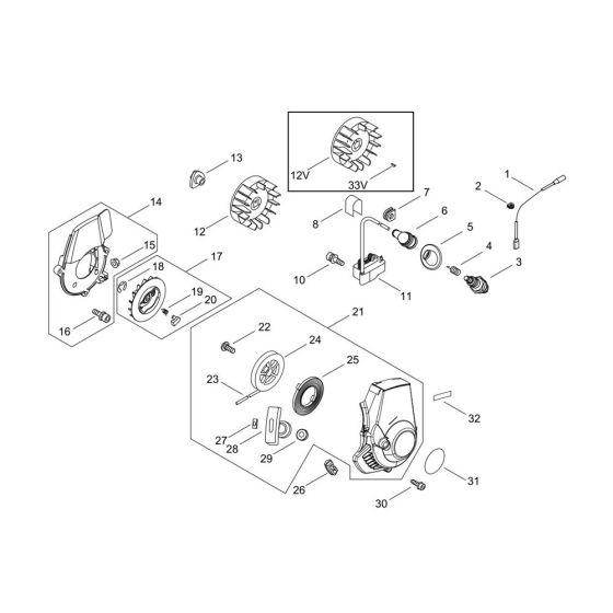 Starter, Magneto for ECHO PB-251 Handheld Blower