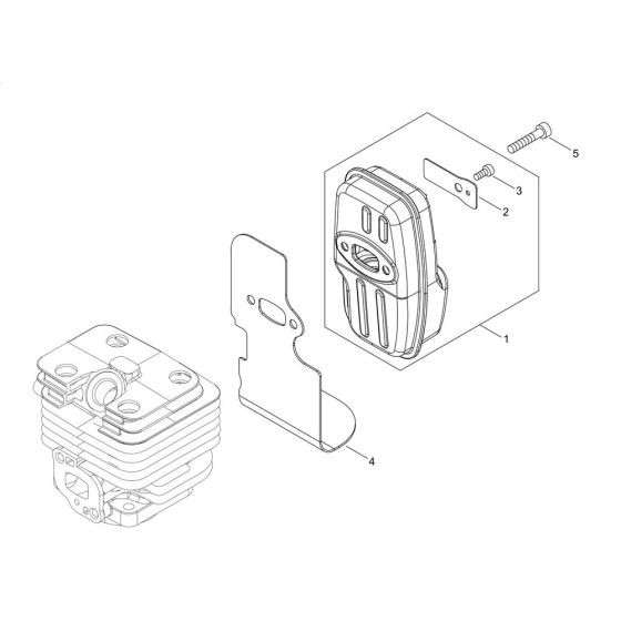 Muffler for ECHO PB-2520 Handheld Blower