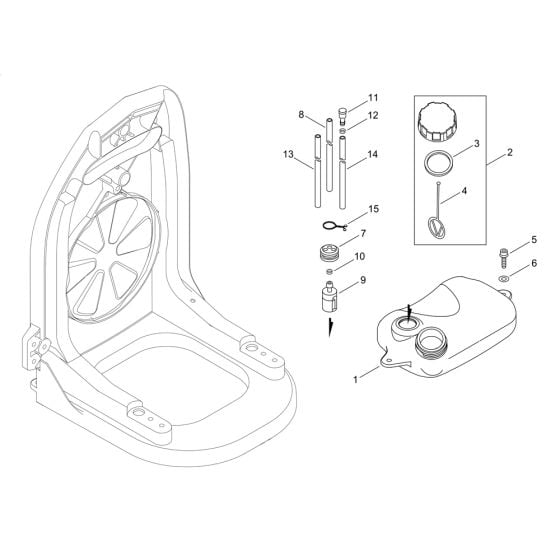 Fuel Tank for ECHO PB-265ESLT Backpack Blower