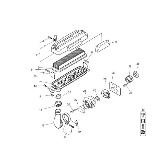 Air Cleaner (SR/NR 36004201 and After) for ECHO PB-46LN Backpack Blower