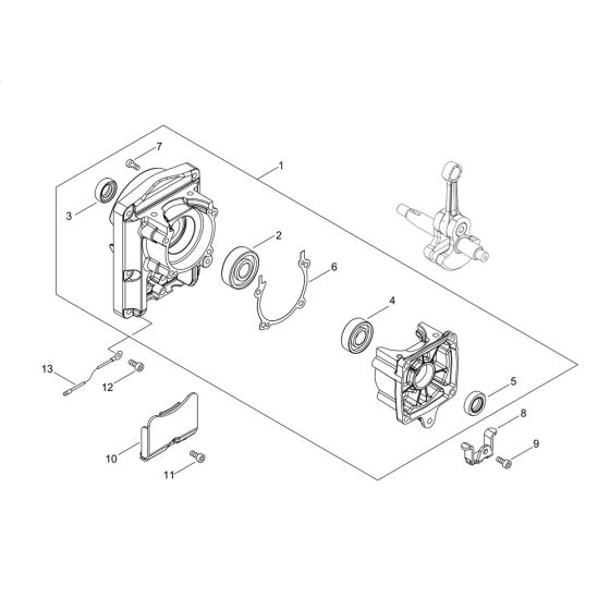 Crankcase for ECHO PB-580 Backpack Blower