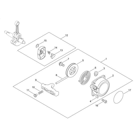 Recoil Starter, Pulley for ECHO PB-580 Backpack Blower