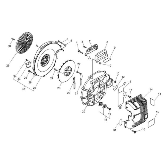 Fan Case for ECHO PB-6000 Backpack Blower