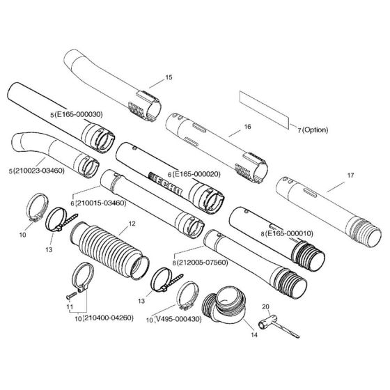 Blower Pipe for ECHO PB-6000 Backpack Blower