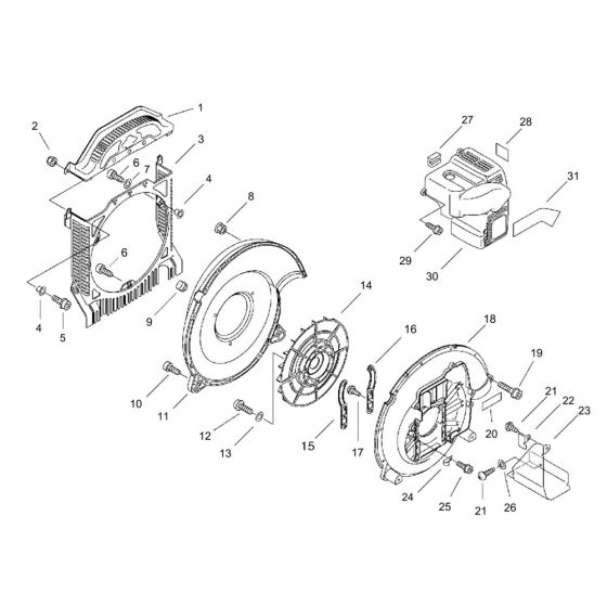 Fan Case (SR/NR 36002362 and After) for ECHO PB-755 Backpack Blower