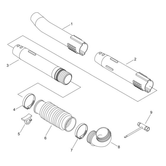 Pipe, Tool (Sr/Nr 36001701 to 36002361) for ECHO PB-755 Backpack Blower