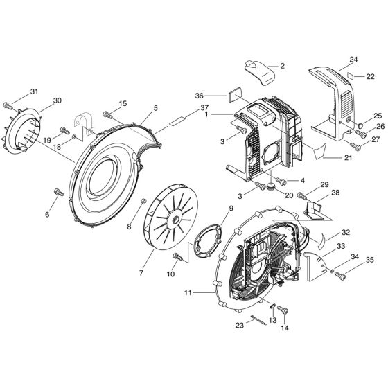 Fan Case for ECHO PB-760LN Backpack Blower