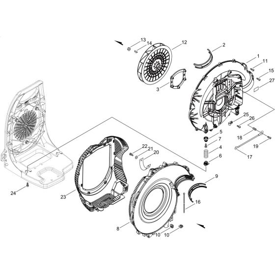 Fan Case for ECHO PB-8010 Backpack Blower